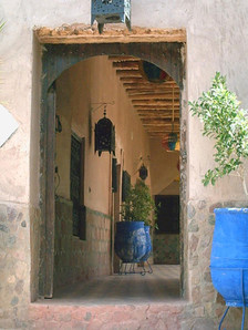 Entrée de l'Auberge La Terrasse des Délices, Ouarzazate, sud marocain